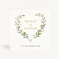 Greenery Botanical Folded Wedding Invitation