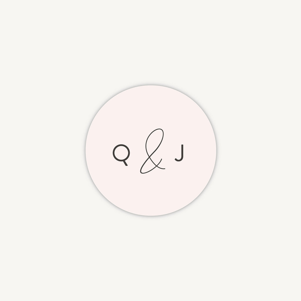 Romantic Script Envelope Wedding Sticker