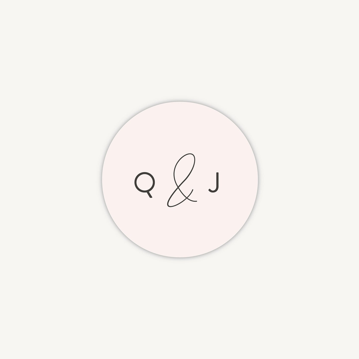 Romantic Script Envelope Wedding Sticker