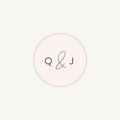 Romantic Script Envelope Wedding Sticker