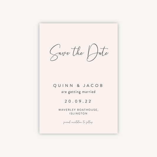 Romantic Script Wedding Save the Date