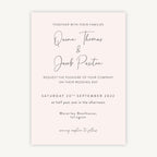 Romantic Script Wedding Invitation