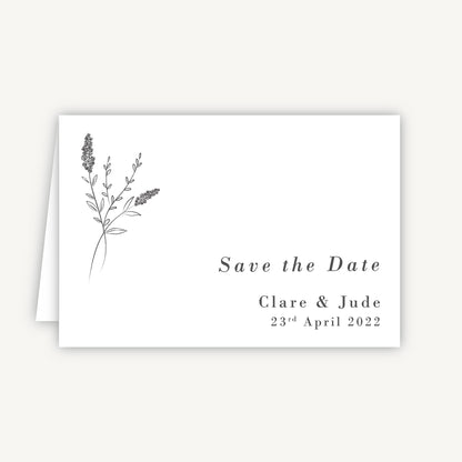 Simple Floral Folded Wedding Save the Date
