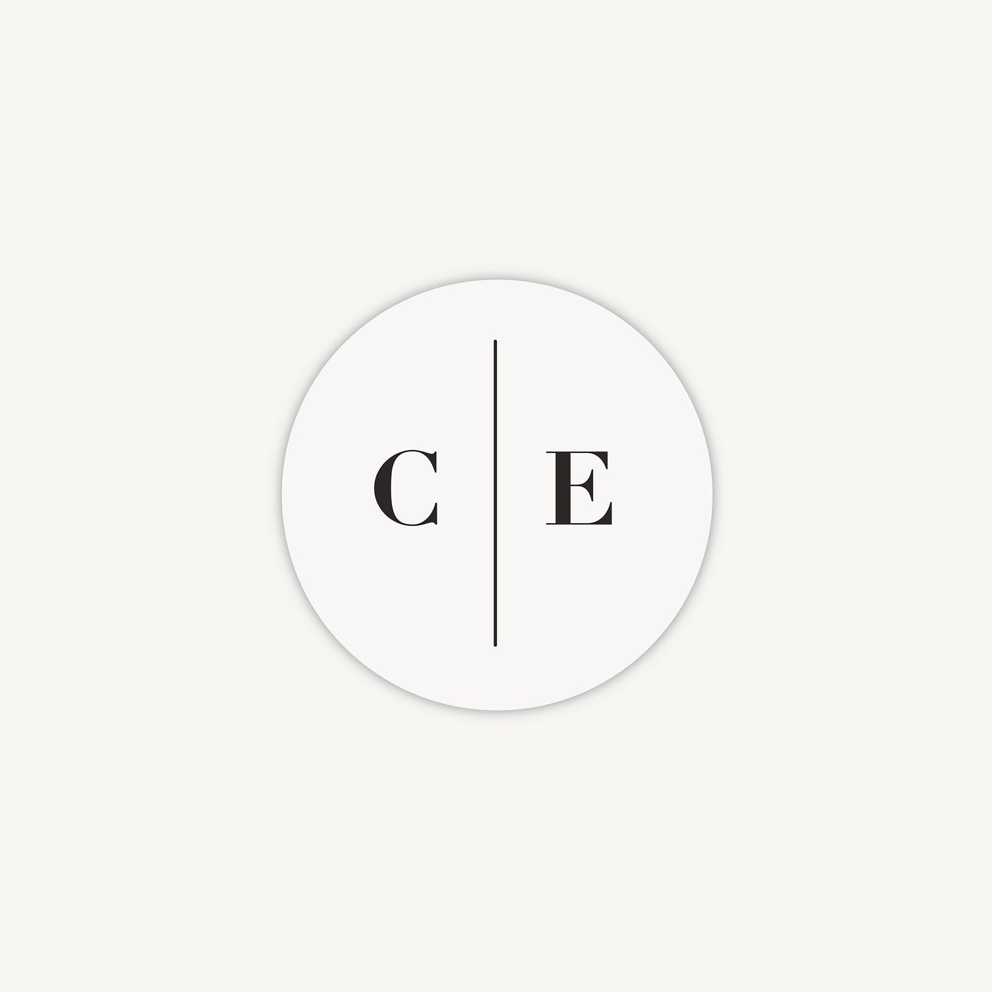 White Modern Script Envelope Wedding Sticker