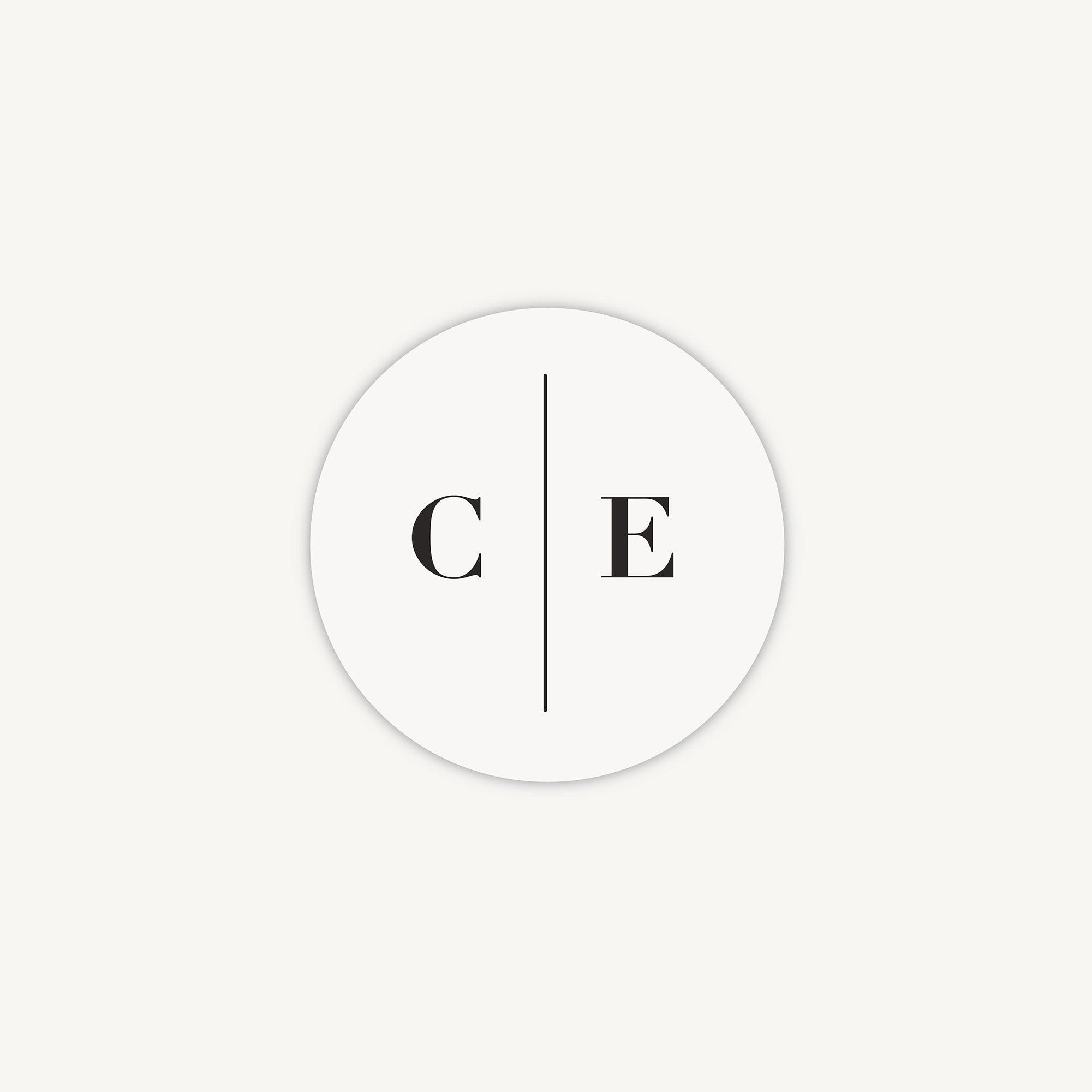White Modern Script Envelope Wedding Sticker