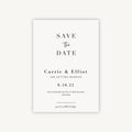 White Modern Script Wedding Save the Date