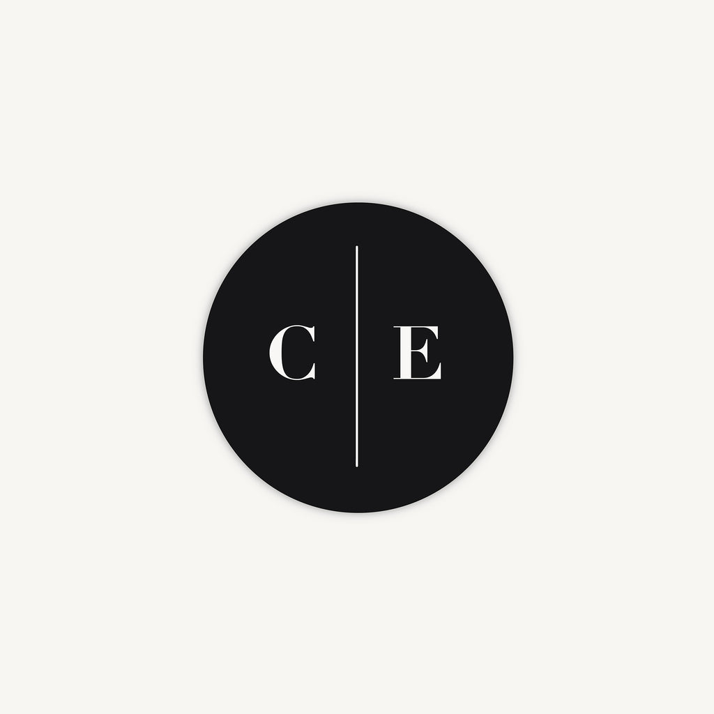 Black Modern Script Envelope Wedding Sticker