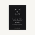 Black Modern Script Wedding Save the Date