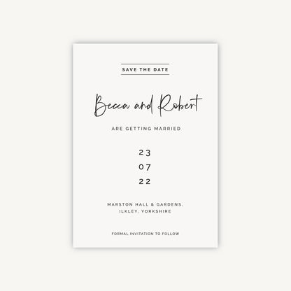 Modern Script Wedding Save the Date