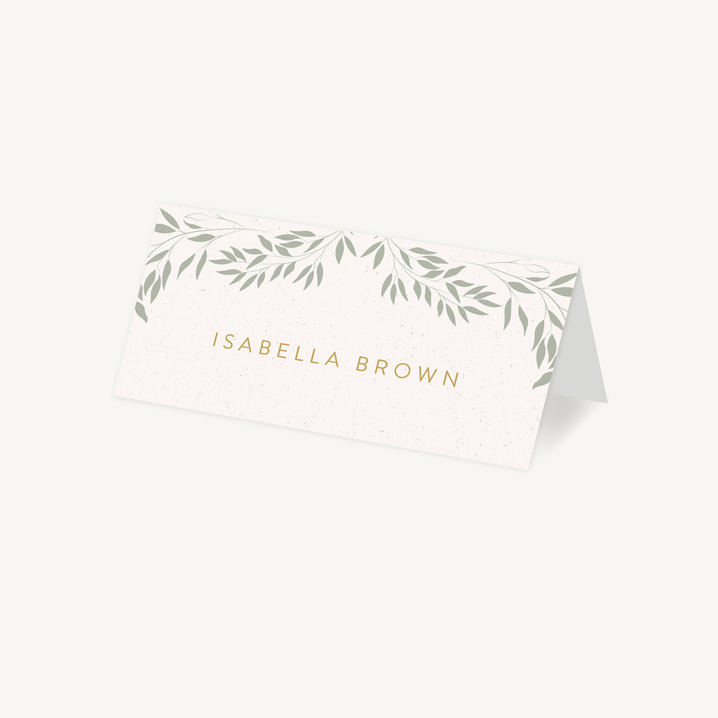 Botanical Rustic Wedding Place Card