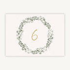 Botanical Rustic Wedding Table Number
