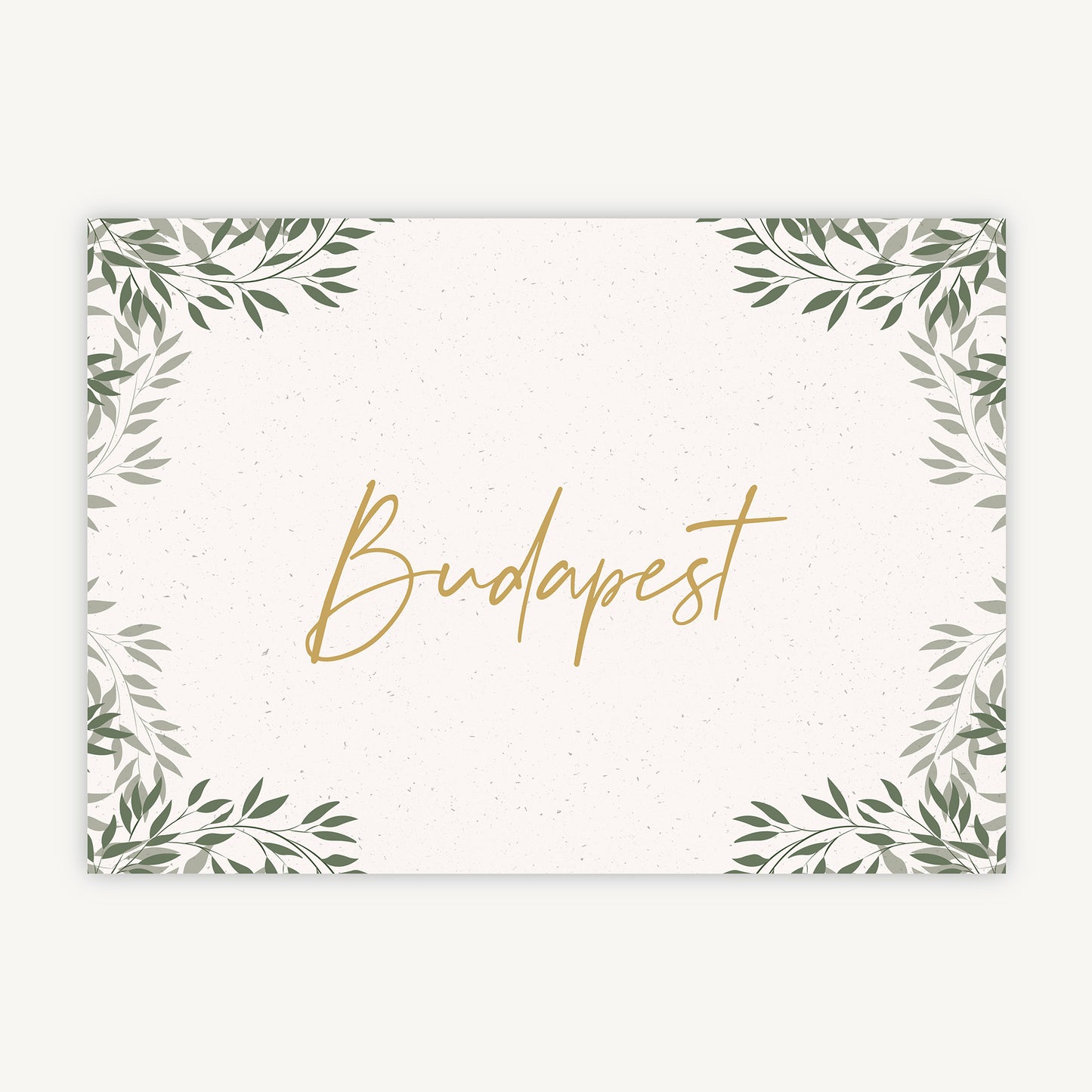 Botanical Rustic Wedding Table Name