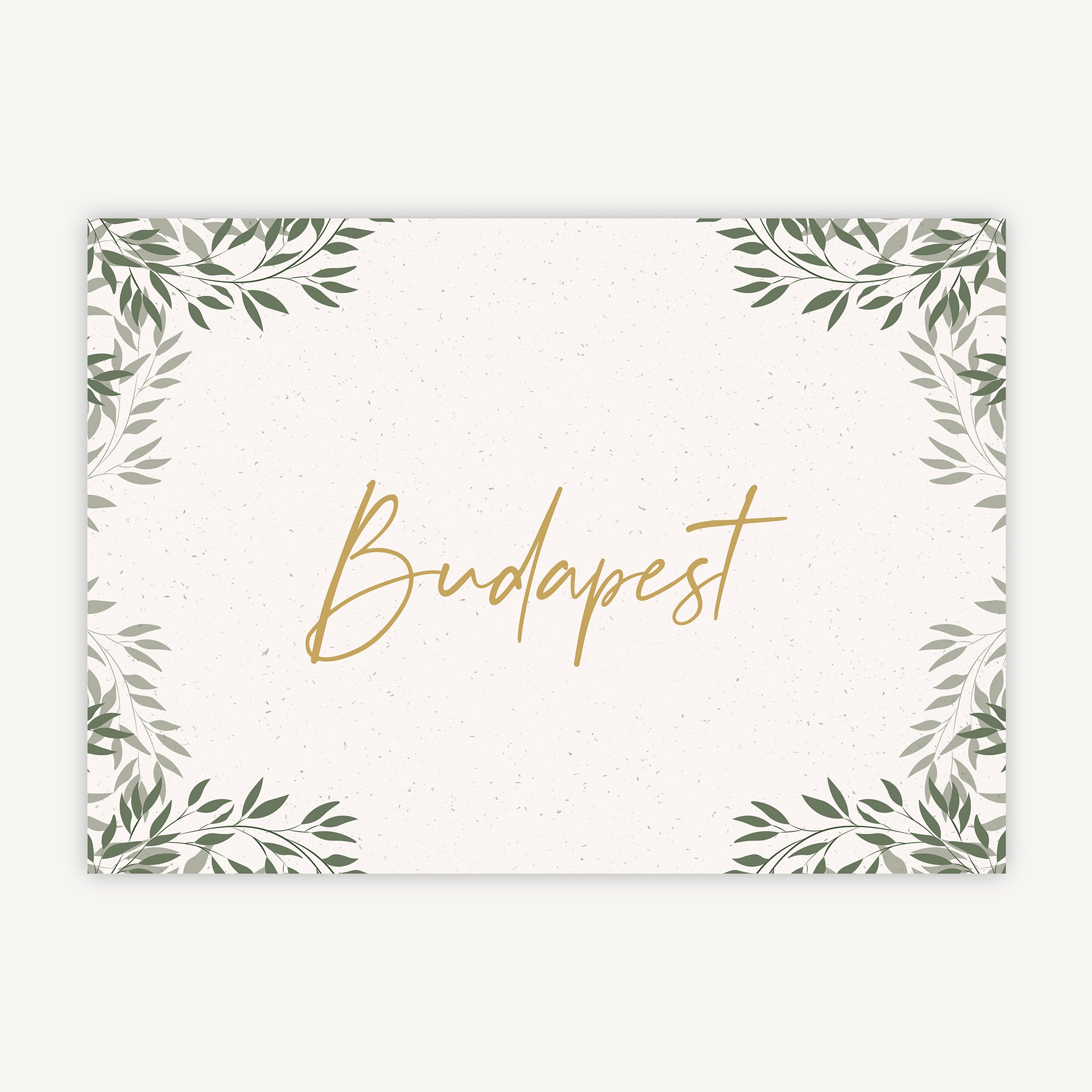 Botanical Rustic Wedding Table Name
