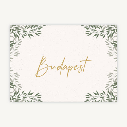 Botanical Rustic Wedding Table Name