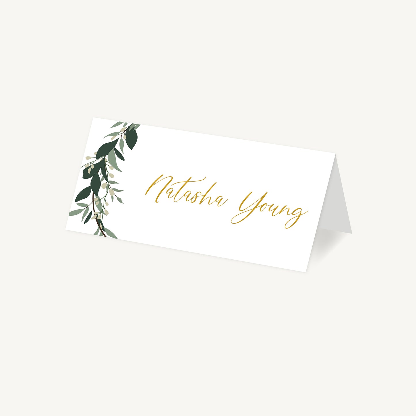 Foliage Hoop Wedding Place Card