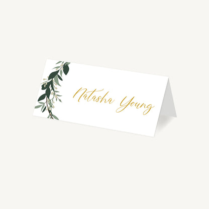Foliage Hoop Wedding Place Card