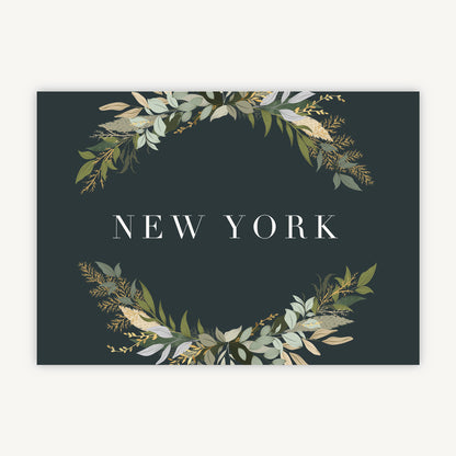 Winter Botanical Wedding Table Name