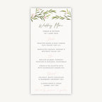 Blush Peony Wedding Menu