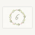 Blush Peony Wedding Table Number