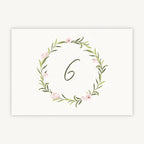 Blush Peony Wedding Table Number