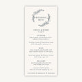 Foliage Monogram Wedding Menu