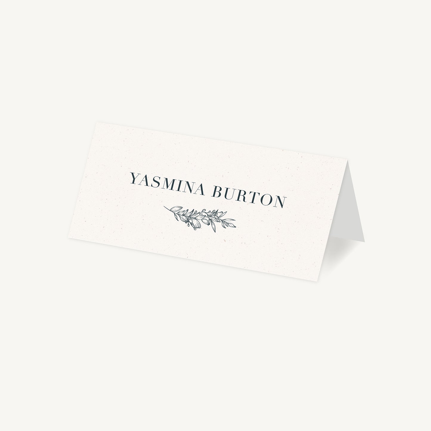 Foliage Monogram Wedding Place Card