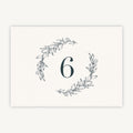 Foliage Monogram Wedding Table Number