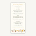 Rustic Wildflowers Wedding Menu