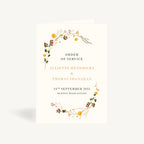 Rustic Wildflowers Wedding Order of Service