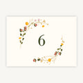 Rustic Wildflowers Wedding Table Number