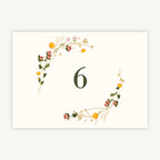 Rustic Wildflowers Wedding Table Number
