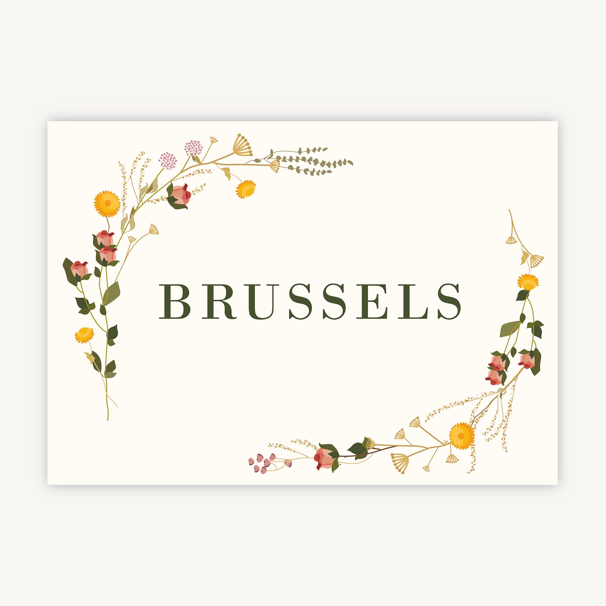 Rustic Wildflowers Wedding Table Name