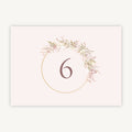 Dried Flower Hoop Wedding Table Number