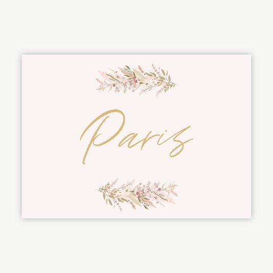 Dried Flower Hoop Wedding Table Name