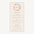 Dried Flower Wreath Wedding Menu
