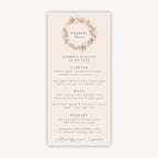 Dried Flower Wreath Wedding Menu