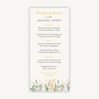 Summer Meadow Wedding Menu