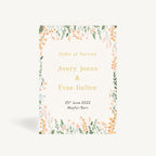 Summer Meadow Wedding Order of Service