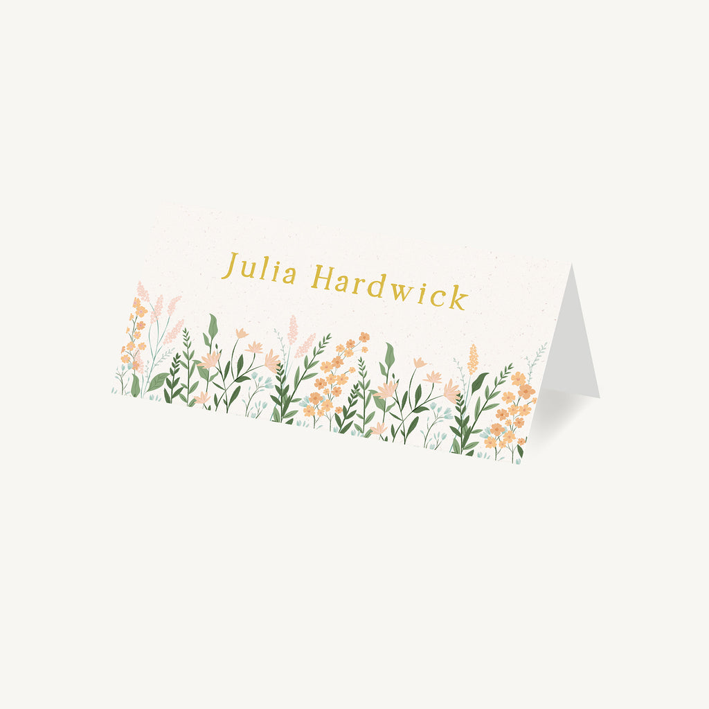 Summer Meadow Wedding Place Card