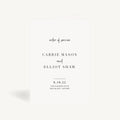 White Modern Script Wedding Order of Service