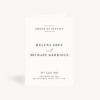 Simple Script Wedding Order of Service