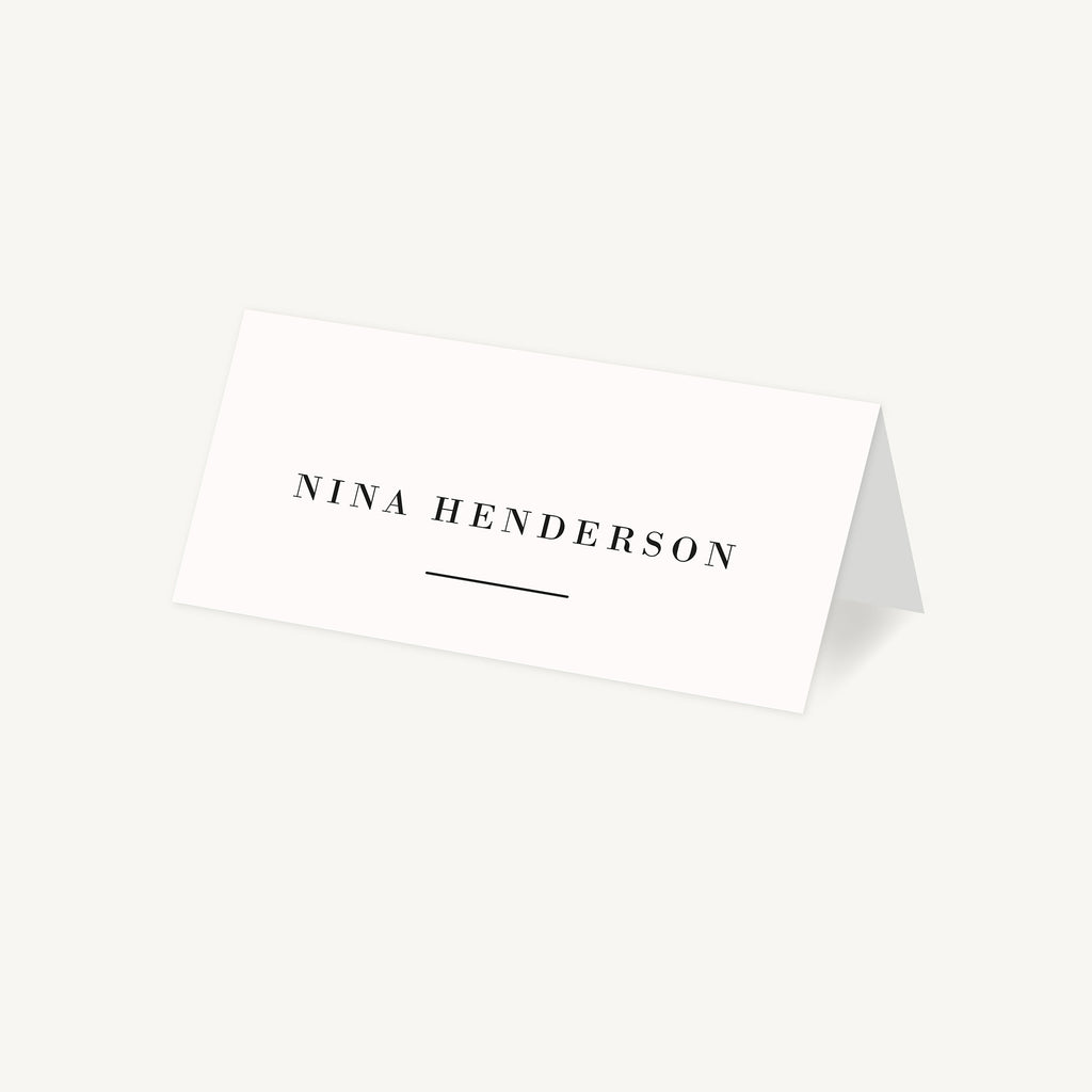 Simple Script Wedding Place Card