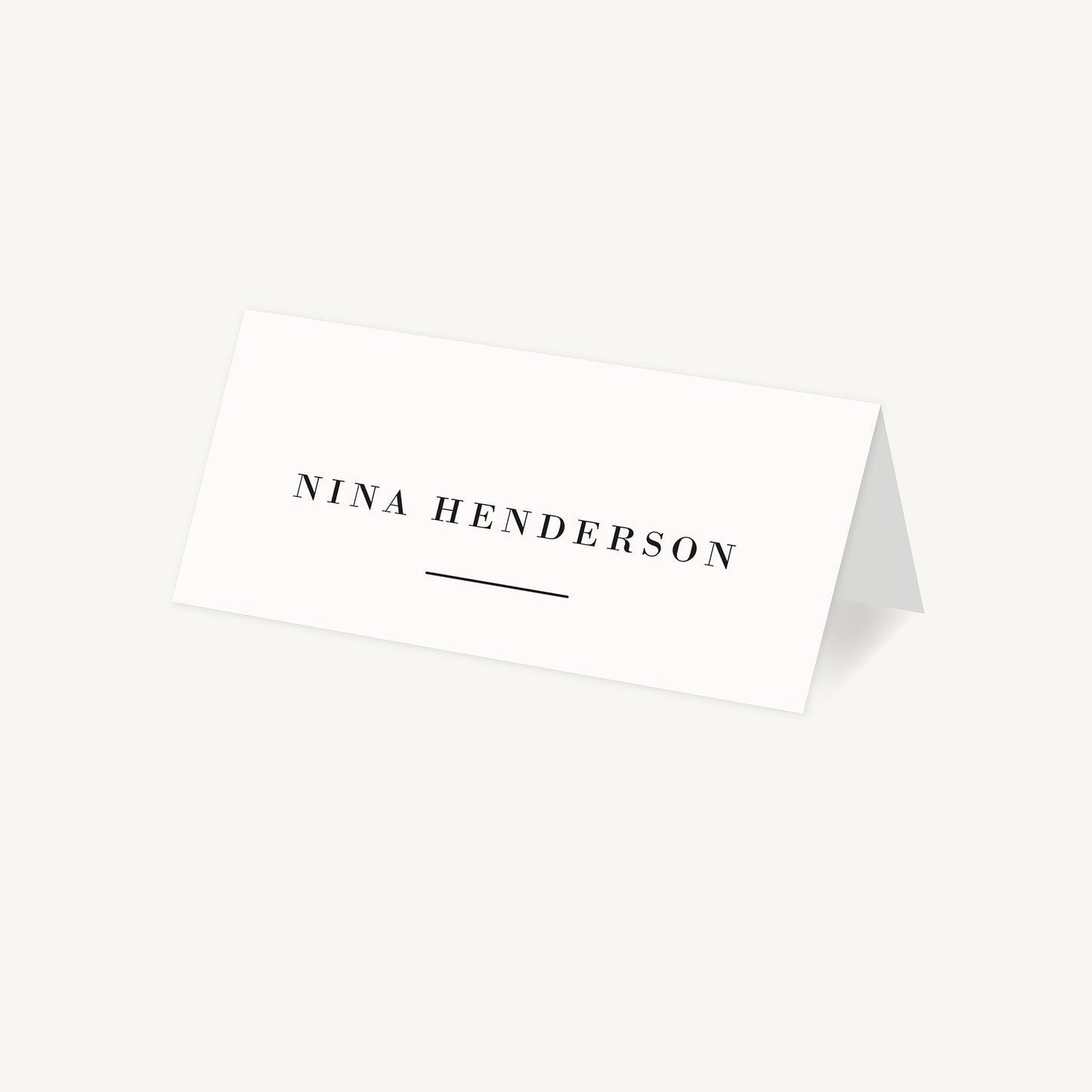 Simple Script Wedding Place Card
