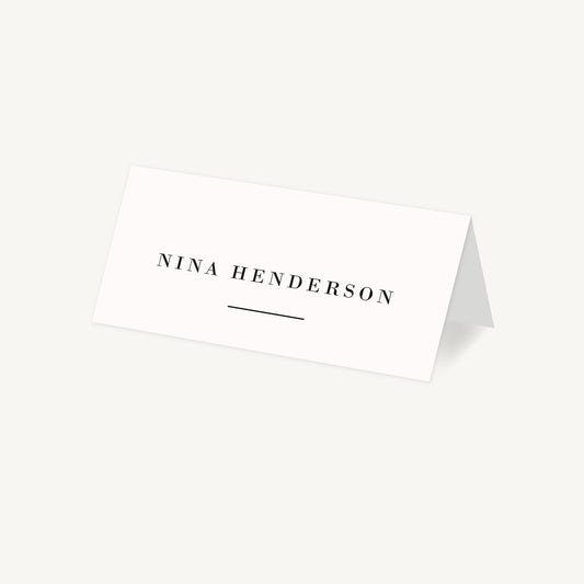 Simple Script Wedding Place Card