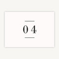 Simple Script Wedding Table Number