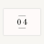 Simple Script Wedding Table Number