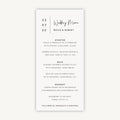 Modern Script Wedding Menu
