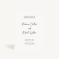 Modern Script Wedding Order of Service
