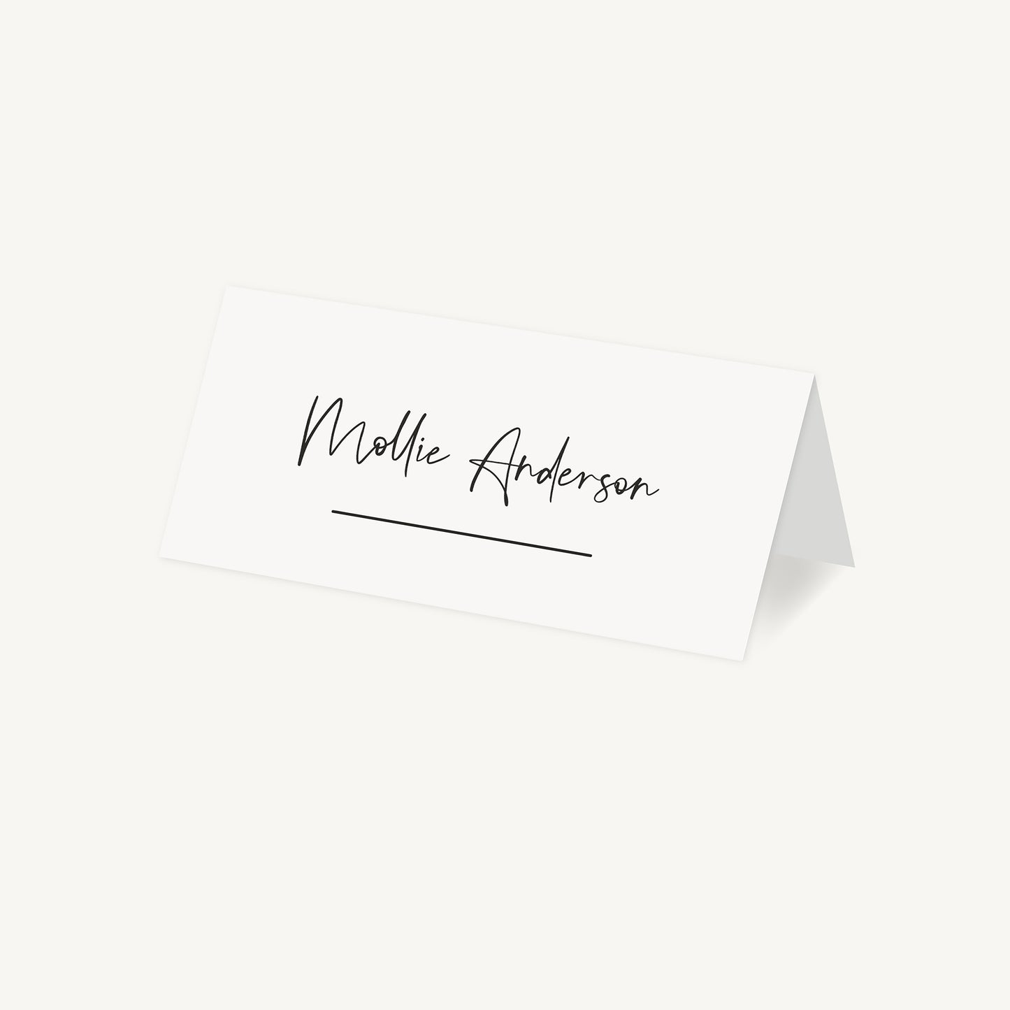 Modern Script Wedding Place Card