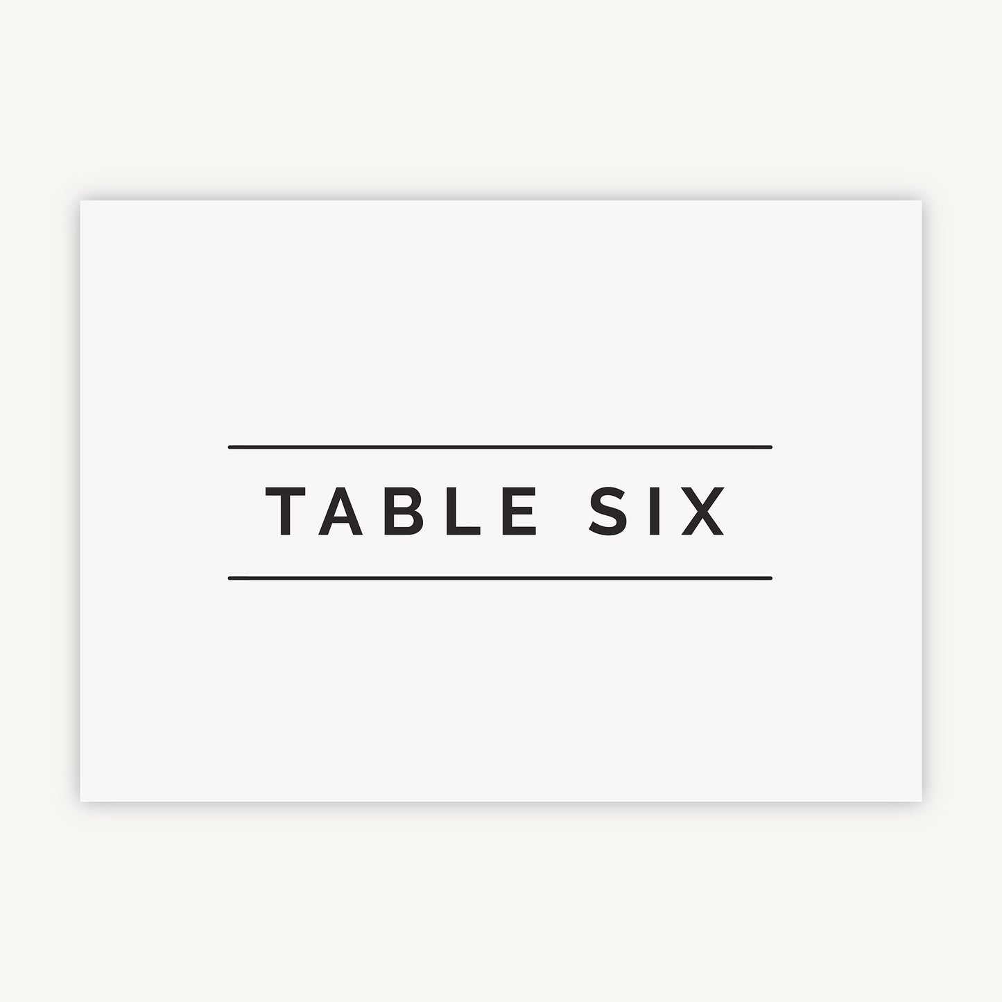 Modern Script Wedding Table Number